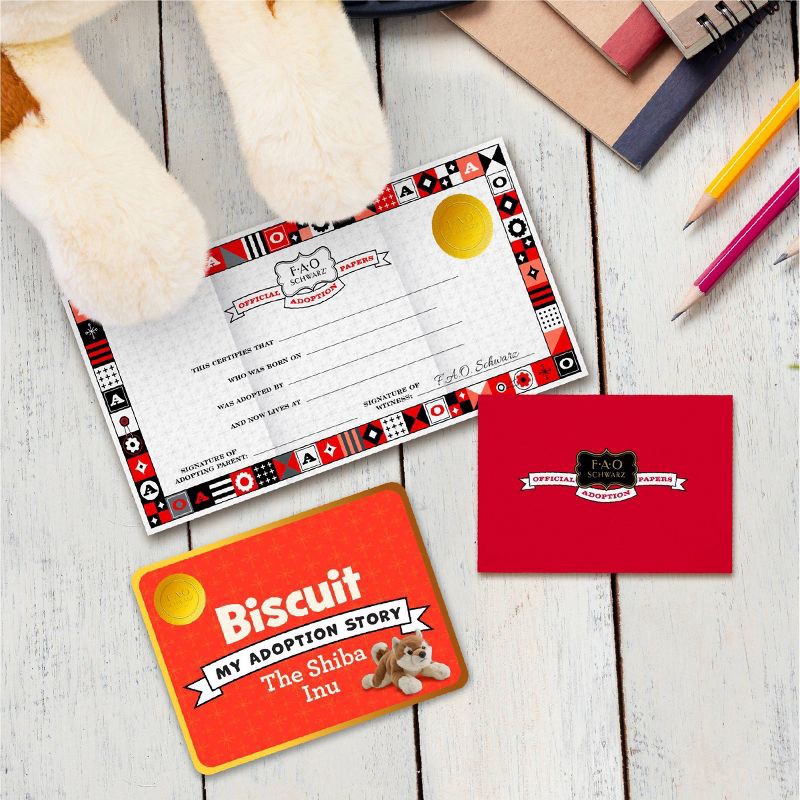 slide 3 of 7, FAO Schwarz 22" Adopt-A-Pets Shiba Inu Plush, 1 ct