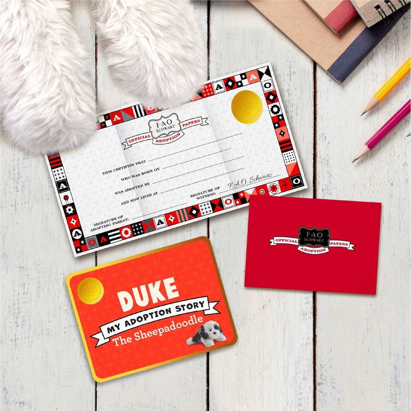 slide 3 of 7, FAO Schwarz 22" Adopt-A-Pets Sheepadoodle, 1 ct