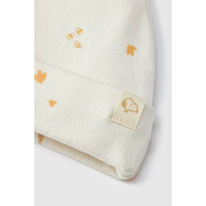 slide 6 of 9, Baby 2pk Little Snoopy Halloween Cap Set - White/Orange 0-6M, 2 ct