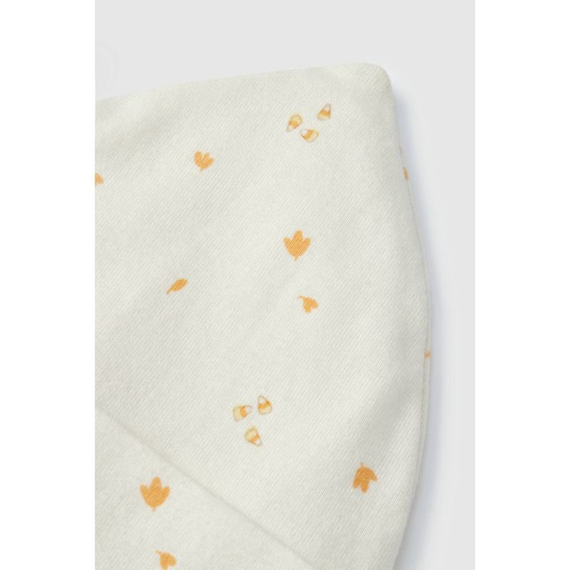 slide 8 of 9, Baby 2pk Little Snoopy Halloween Cap Set - White/Orange 0-6M, 2 ct