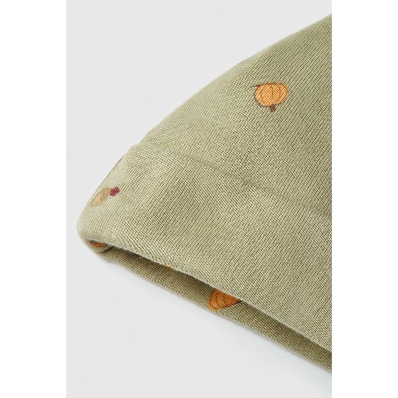slide 5 of 11, Baby 2pk Little Snoopy Halloween Cap Set - Tan/Green 0-6M, 2 ct