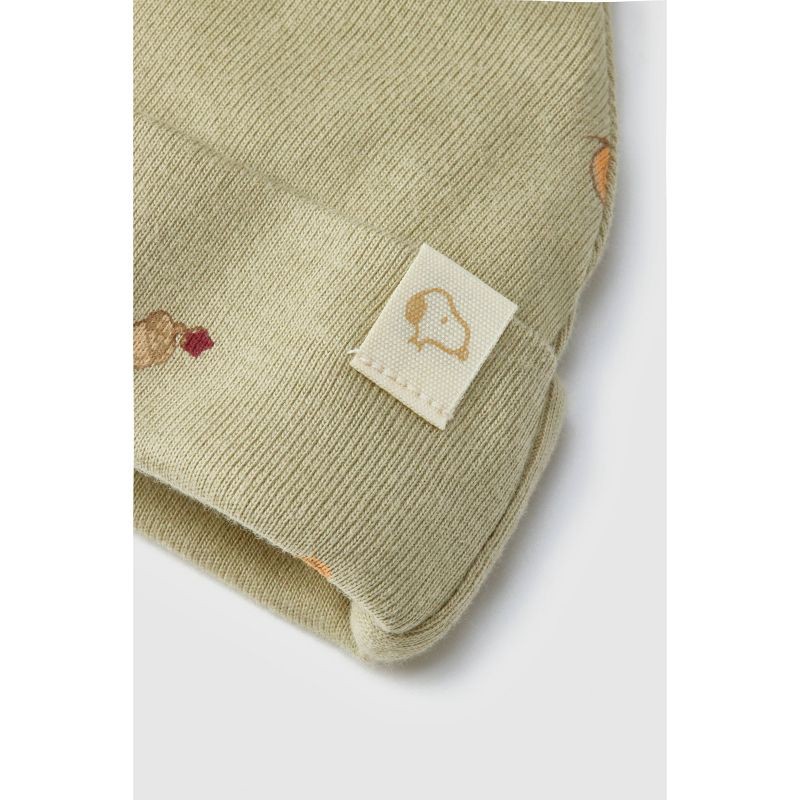 slide 6 of 11, Baby 2pk Little Snoopy Halloween Cap Set - Tan/Green 0-6M, 2 ct