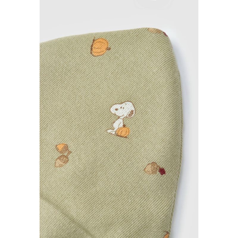 slide 8 of 11, Baby 2pk Little Snoopy Halloween Cap Set - Tan/Green 0-6M, 2 ct