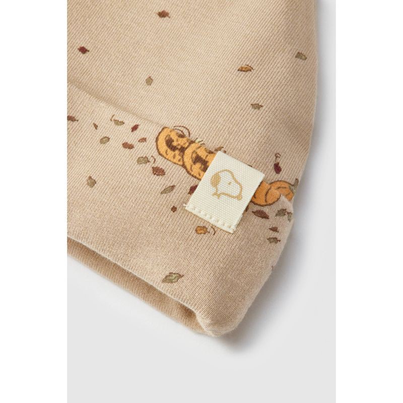 slide 10 of 11, Baby 2pk Little Snoopy Halloween Cap Set - Tan/Green 0-6M, 2 ct