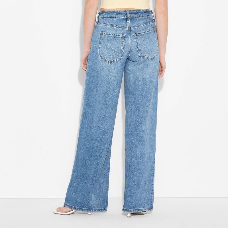 slide 3 of 3, Women's Low-Rise Baggy Jeans - Wild Fable™ Light Wash 0, 1 ct