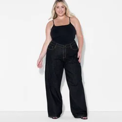 Women's Low-Rise Baggy Jeans - Wild Fable™ Dark Blue 17