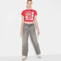 Women's 90's Mid-Rise Relaxed Straight Jeans - Wild Fable™ Gray Wash 6