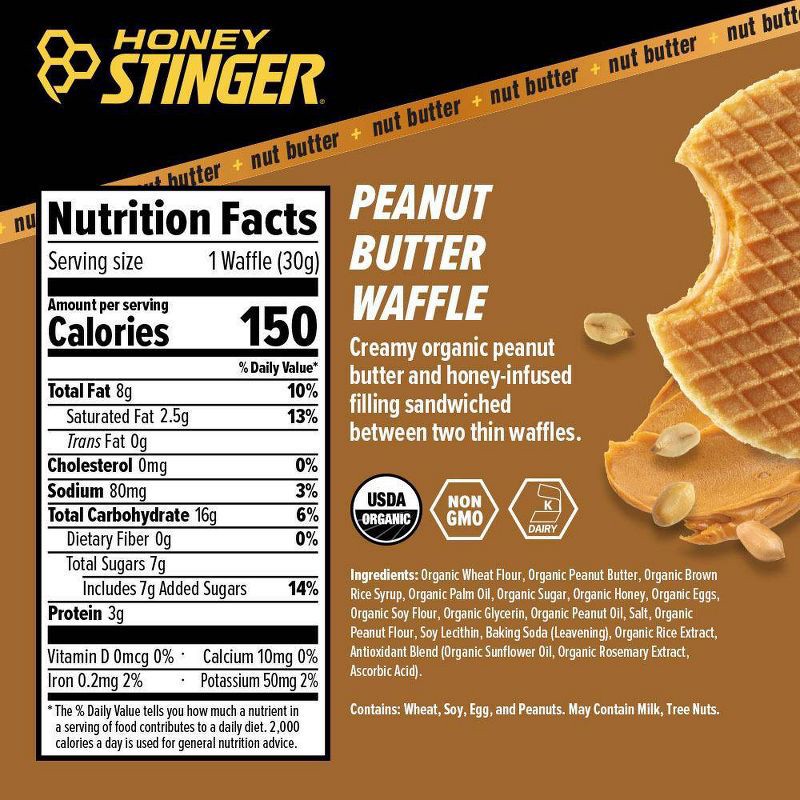 slide 3 of 7, Honey Stinger Peanut Butter Energy Bar - 1.31 oz/6 pk, 1.31 oz, 6 ct
