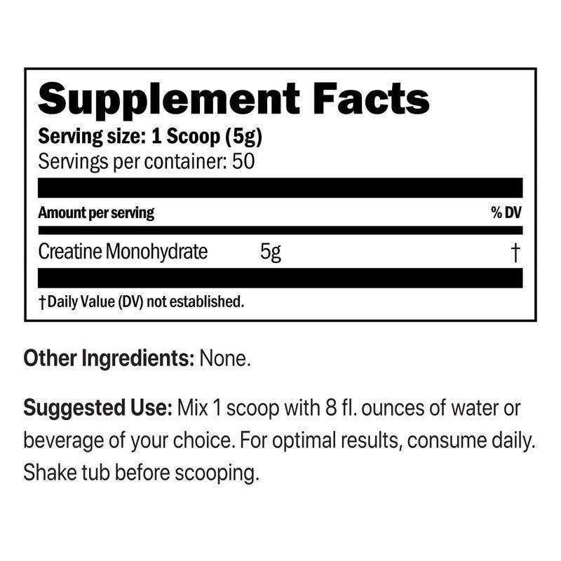 slide 3 of 9, Oath Nutrition Creatine Tub - 8.93oz/50 servings, 1 ct