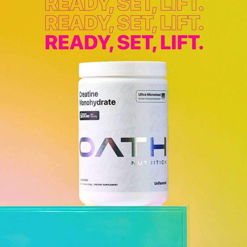 slide 5 of 9, Oath Nutrition Creatine Tub - 8.93oz/50 servings, 1 ct
