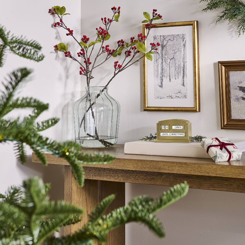 slide 2 of 3, Hearth & Hand with Magnolia 25" Red Berry Artificial Stem - Hearth & Hand™ with Magnolia, 1 ct