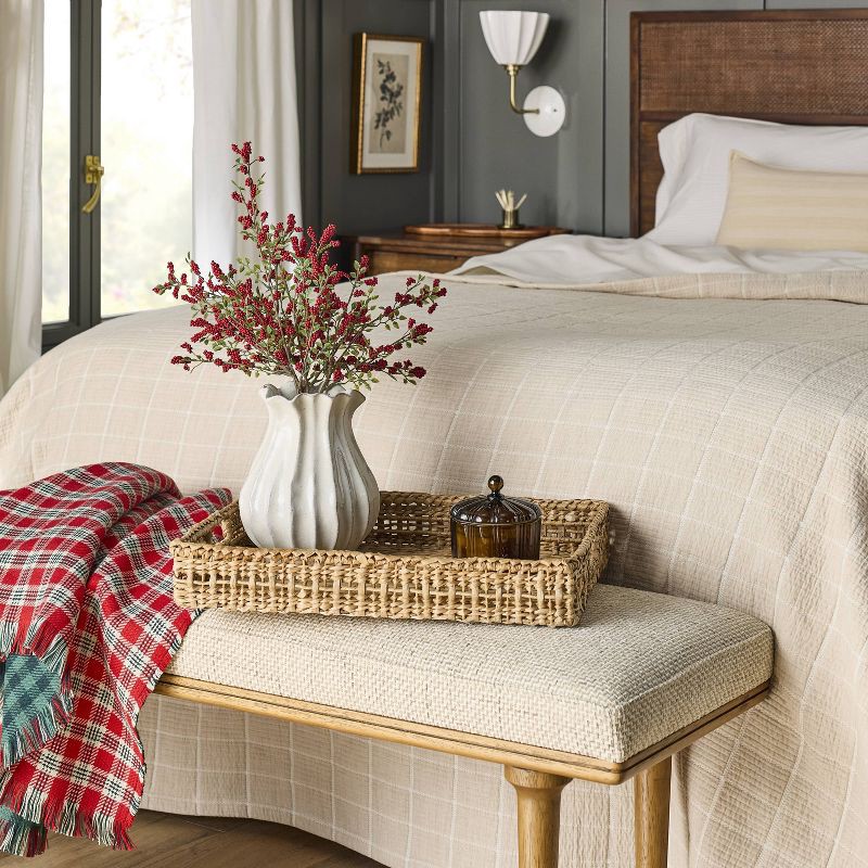 slide 2 of 3, Hearth & Hand with Magnolia 22" Faux Red Berry Artificial Bundle - Hearth & Hand™ with Magnolia, 1 ct