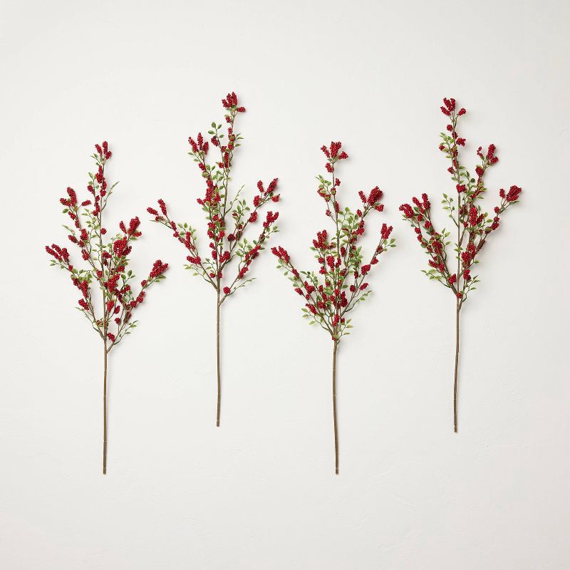 slide 3 of 3, Hearth & Hand with Magnolia 22" Faux Red Berry Artificial Bundle - Hearth & Hand™ with Magnolia, 1 ct