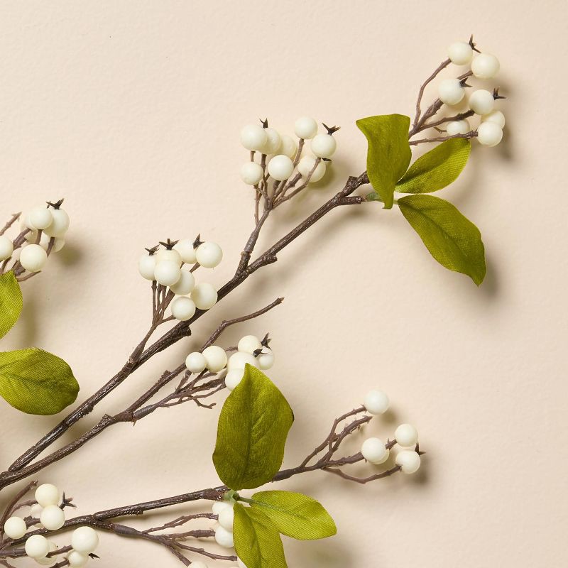 slide 3 of 3, Hearth & Hand with Magnolia 25" White Berry Artificial Stem - Hearth & Hand™ with Magnolia, 1 ct