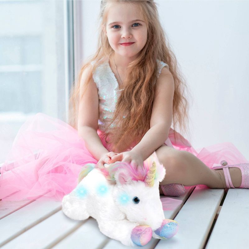 slide 2 of 7, FAO Schwarz 14” Glow Brights Unicorn Plush, 1 ct