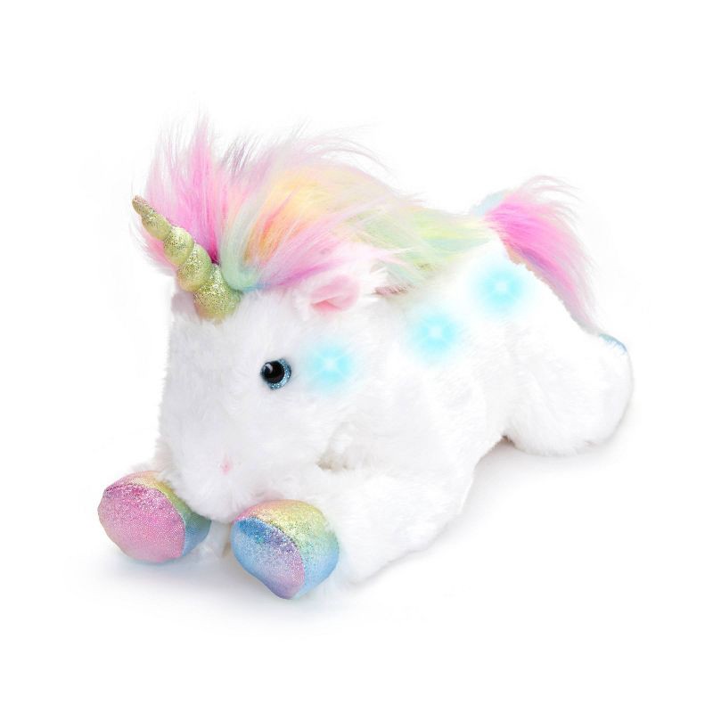 slide 4 of 7, FAO Schwarz 14” Glow Brights Unicorn Plush, 1 ct