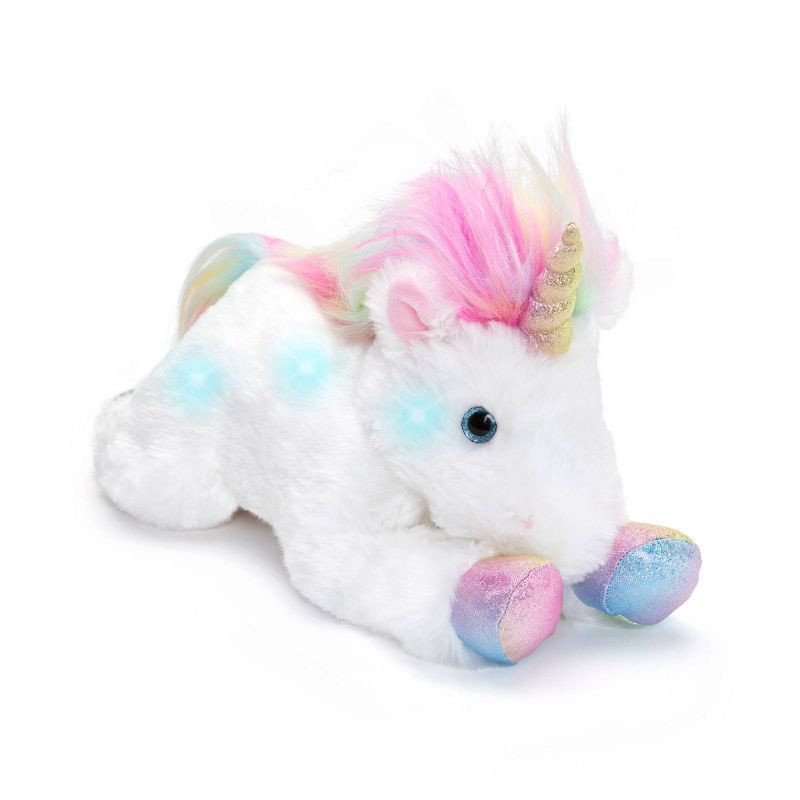 slide 1 of 7, FAO Schwarz 14” Glow Brights Unicorn Plush, 1 ct