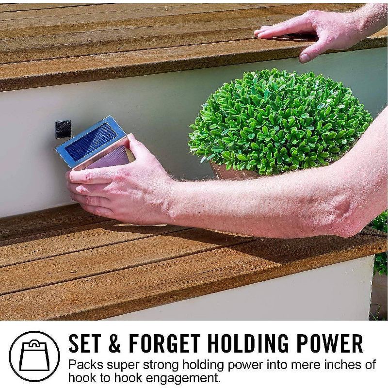 slide 2 of 6, VELCRO 1" 6 Set Outdoor Extreme Lock Fasteners Heavy Duty Holds up to 10lbs Black, 10 lb