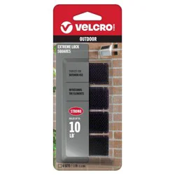 VELCRO 6ct 1in Outdoor Extreme Lock Fasteners Heavy Duty Holds up to 10lbs - Black