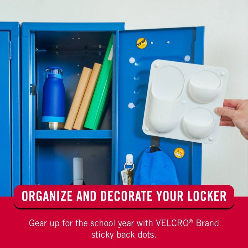 slide 4 of 9, VELCRO 5/8" 15ct Sticky Back Dots Mounting Adhesive for Classroom and Office Organization White, 15 ct