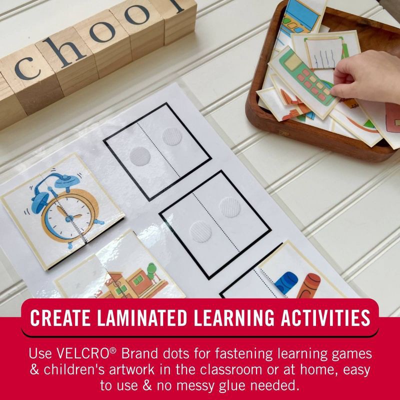 slide 8 of 9, VELCRO 5/8" 15ct Sticky Back Dots Mounting Adhesive for Classroom and Office Organization White, 15 ct