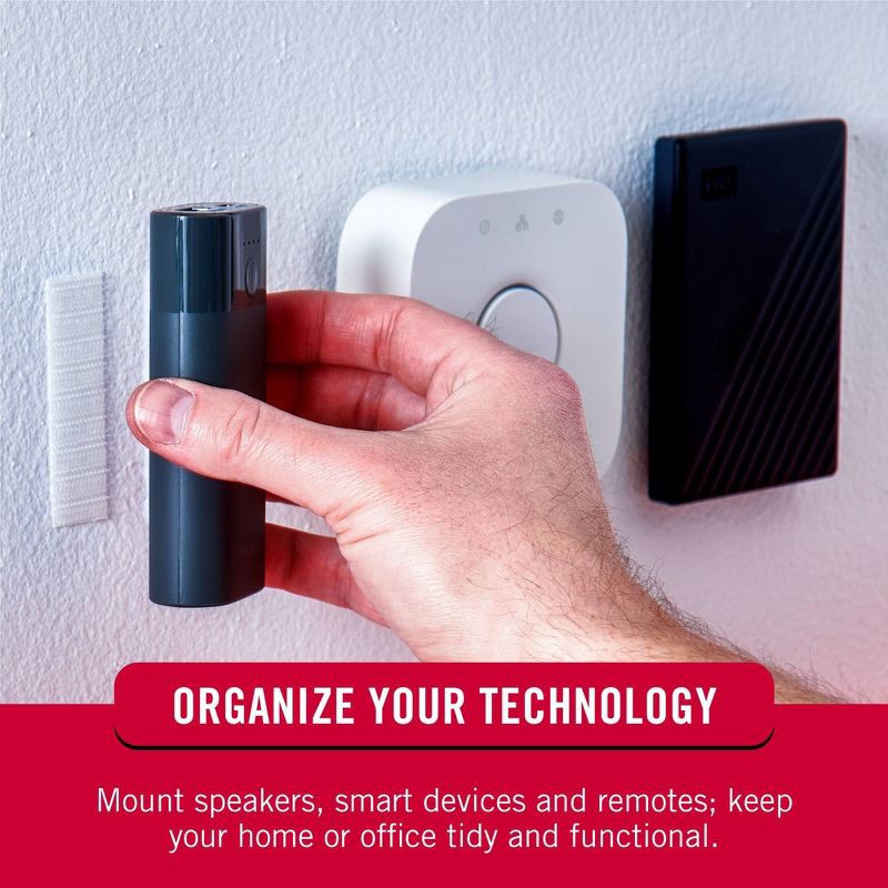 slide 5 of 8, VELCRO 3.5''x3/4" 4ct Sticky Back Strips Mounting Adhesive for Classroom and Office Organization White, 4 ct