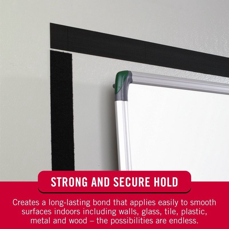 slide 6 of 8, VELCRO 3.5''x3/4" 4ct Sticky Back Strips Mounting Adhesive for Classroom and Office Organization White, 4 ct