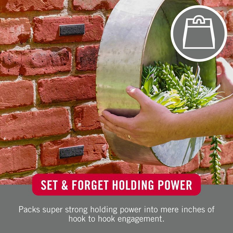 slide 4 of 7, VELCRO 4"x2" 2ct Outdoor Extreme Lock Fasteners Heavy Duty Holds up to 15lbs Black, 2 ct, 15 lb