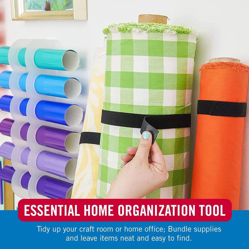 slide 7 of 7, VELCRO 12'x3/4'' One-Wrap Heavy Duty Roll for Organization Cut-to-Length Black, 1 ct