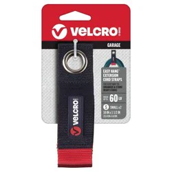 VELCRO 10" Easy-Hang Extension Cord Strap Heavy Duty Garage Organization Holds 60lbs Black