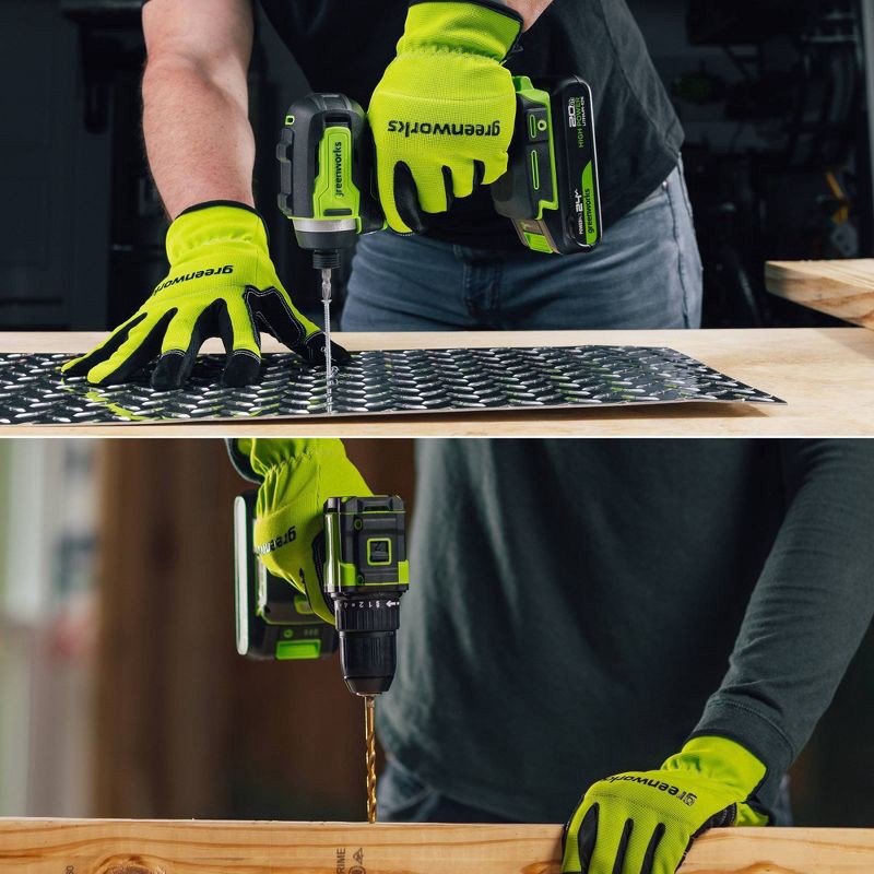 slide 2 of 11, Greenworks POWERALL 24V Cordless Brushless Drill/Impact Driver with 2 Batteries of 2.0Ah and Charger, 1 ct
