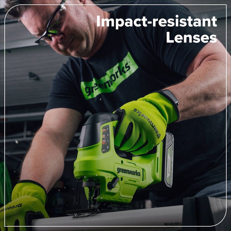 slide 2 of 5, Greenworks Eye Safety Glasses, 1 ct