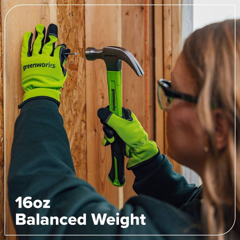 slide 2 of 5, Greenworks 16oz Hammer, 16 oz