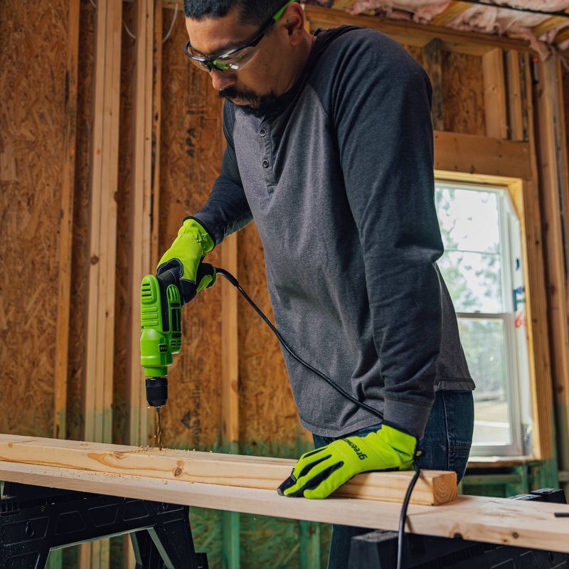 slide 2 of 5, Greenworks 6.5 Amp 3/8'' Keyless Corded Drill, 1 ct