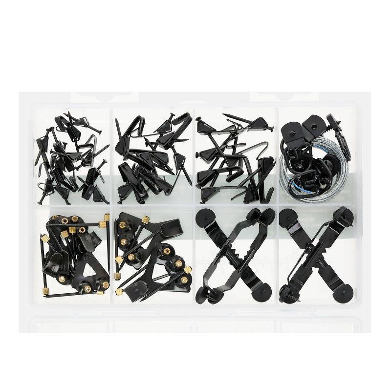 slide 4 of 7, Hillman 48pc Picture Hanging Kit - Black, 48 ct