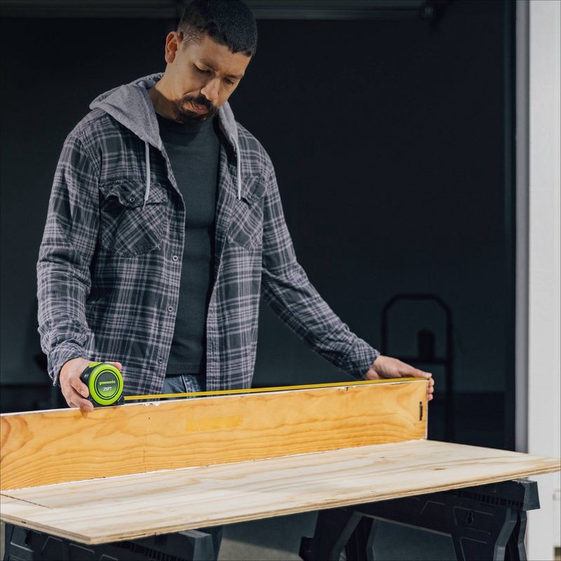 slide 2 of 4, Greenworks 25ft Tape Measurer, 25 ft