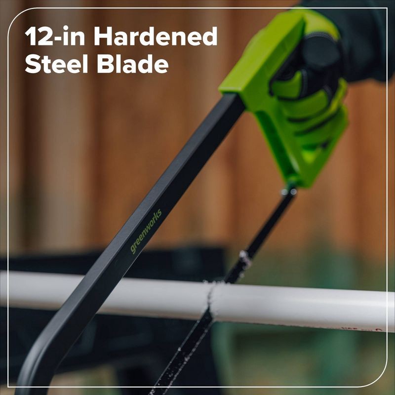 slide 3 of 4, Greenworks 12in Hacksaw, 1 ct