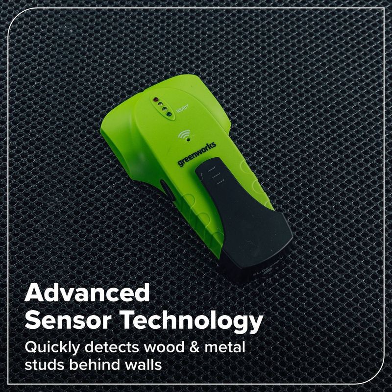 slide 3 of 5, Greenworks Stud Finder, 1 ct