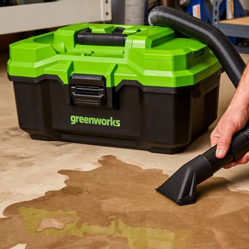slide 2 of 7, Greenworks POWERALL 24V Cordless Brushless 3Gal Wet/Dry Vac with 4Ah Battery and Charger, 3 gal