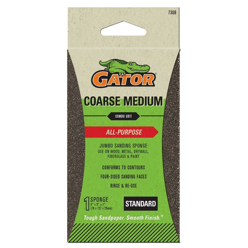 slide 1 of 5, Gator All Purpose Sanding Sponge - Coarse Medium, 1 ct