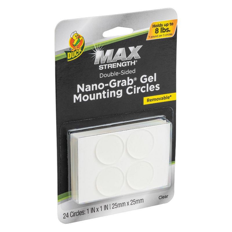 slide 1 of 13, Duck Max Nano-Grab Gel Mounting Circles Clear 24ct, 24 ct