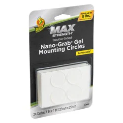 Duck Max Nano-Grab Gel Mounting Circles Clear 24ct