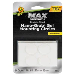 Duck 24ct Max Nano-Grab Gel Mounting Circles - Clear