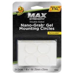 Duck 24ct Max Nano-Grab Gel Mounting Circles - Clear