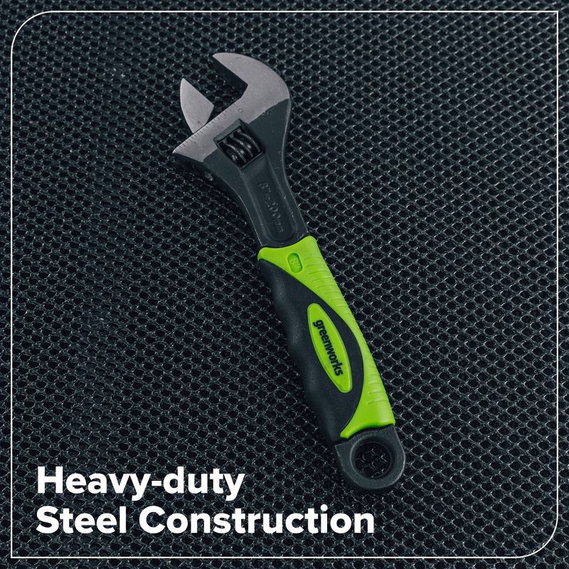 slide 2 of 5, Greenworks 8" Adjustable Wrench, 1 ct