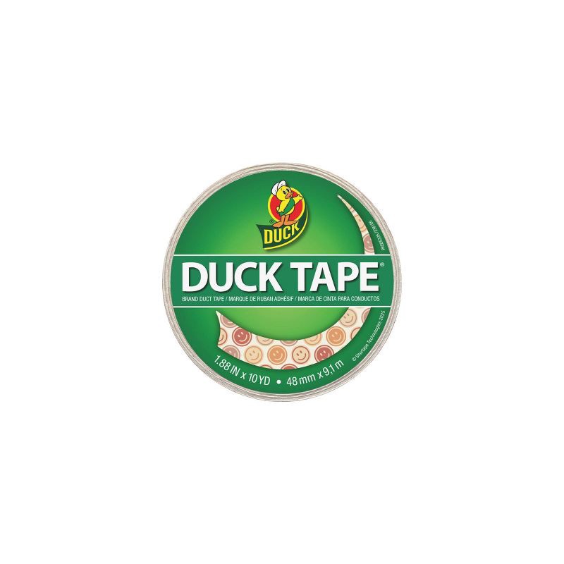 slide 6 of 8, Duck 1.88"X10yd Smiley Face Duct Tape Multicolored, 1 ct