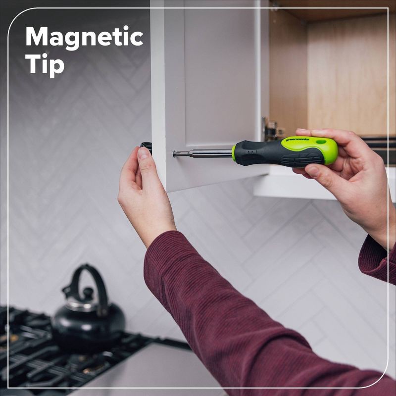 slide 3 of 5, Greenworks Multi-Bit Screwdriver, 1 ct