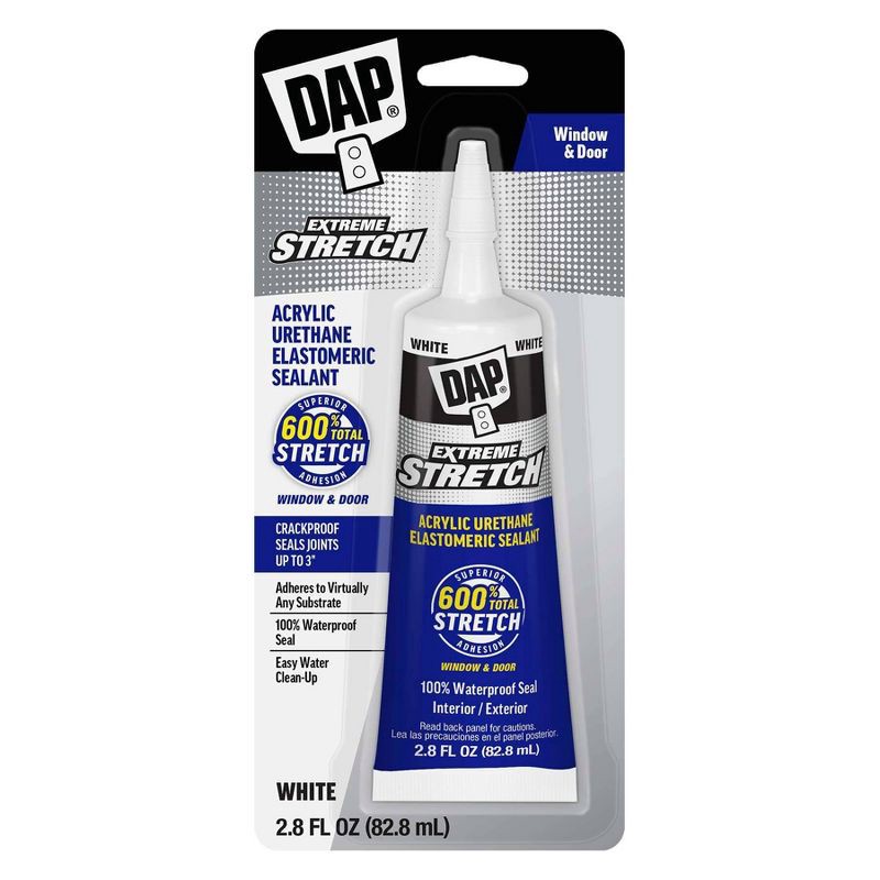 slide 2 of 8, DAP Extreme Stretch White 2.8oz White, 2.8 oz