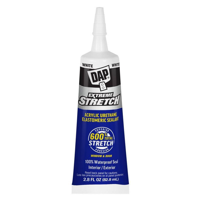 slide 1 of 8, DAP Extreme Stretch White 2.8oz White, 2.8 oz