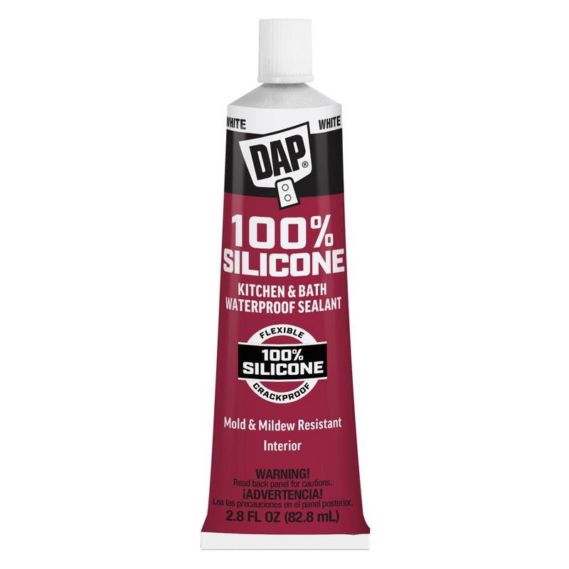 slide 1 of 10, DAP All Purpose Kitchen and Bath 100% Silicone 2.8oz White, 2.8 oz